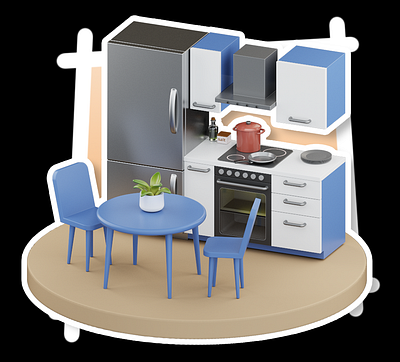 Room 01 - MagicaCSG 3d 3dmodeling design illustration isometric room stylized