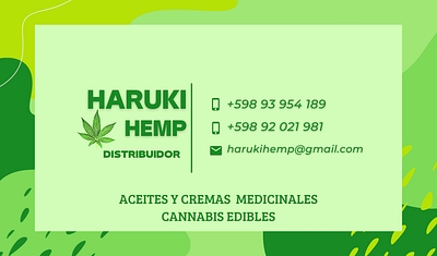 Hemp Shop Business Card animation branding graphic design ui
