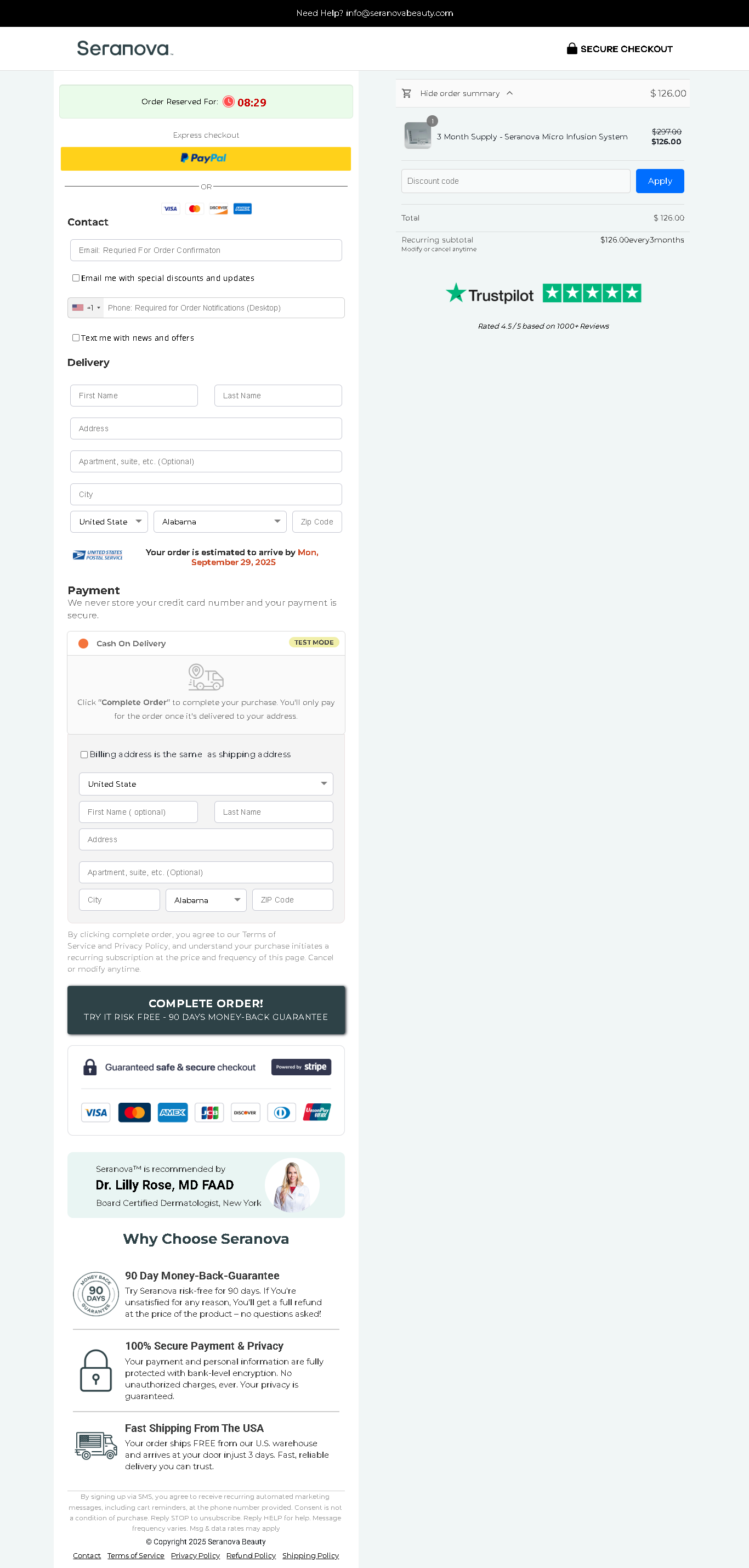 Seranova Checkout page on Funnelish Funnel checkout page clone checkout page funnelish funnel funnelish template funnnelish ready checkout page seranova