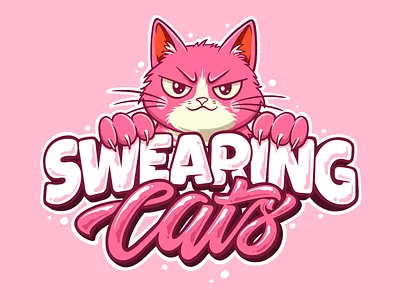 Swearing Cats businesslogo catcartoon graffiti graphic design handlettering letteringlogo logo typography