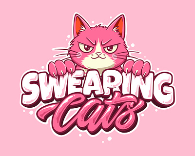 Swearing Cats businesslogo catcartoon graffiti graphic design handlettering letteringlogo logo typography