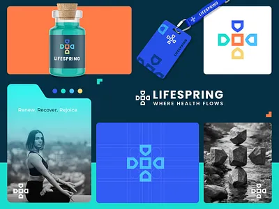 LifeSpring Health brand design brand designer branding branding designer logo branding style guide colorful logo logo logo branding logo design logo designer minimal logo minimalist logo modern logo