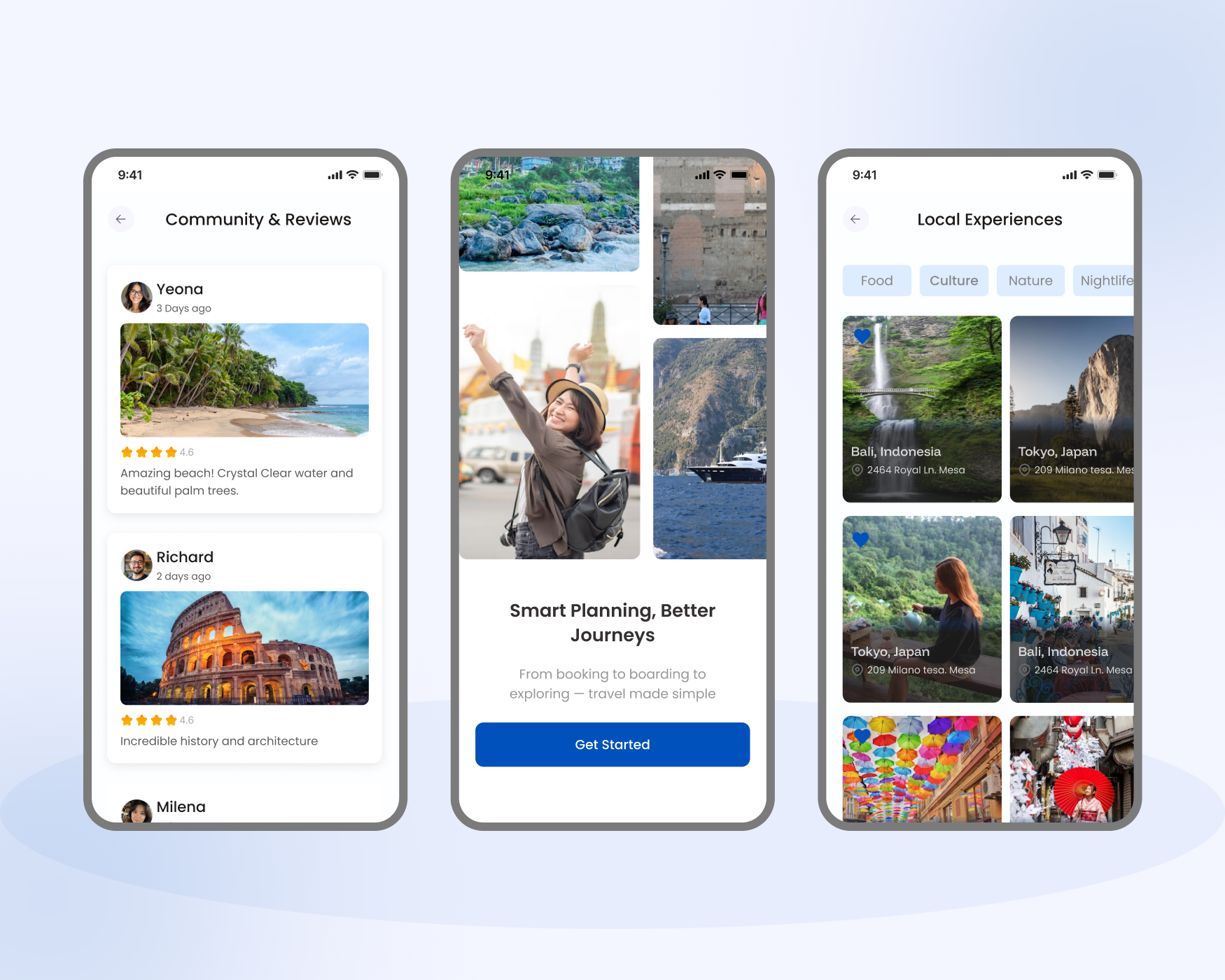 Travel AI App UI Design booking app tourism travel travel app travel app ai travel app design ui design