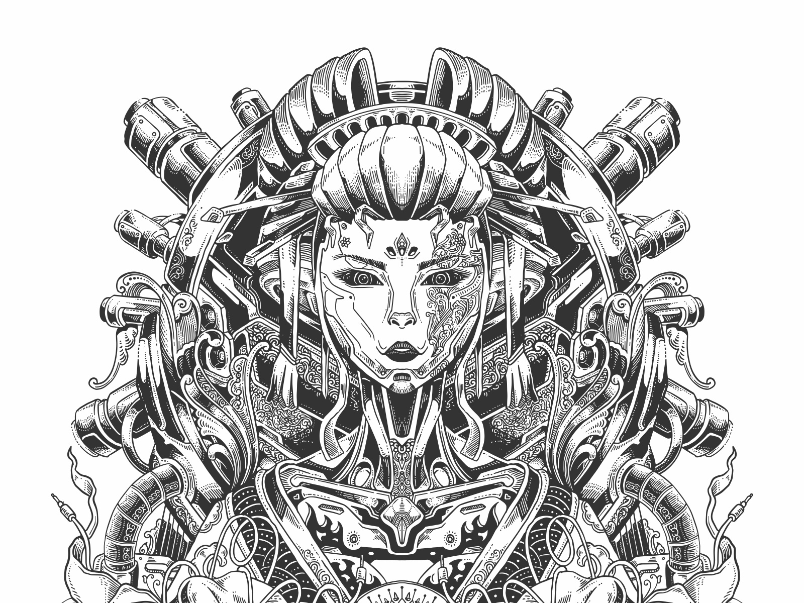 Example of Illustration  Decorative & Detailed