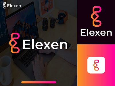 Elexen E Letter Gradient Logo Design Concept abstract logo brand identity branding design colorful logo company logo creative logo e letter logo elexen logo design gradient logo graphic design icon design illustration logo design stoke logo