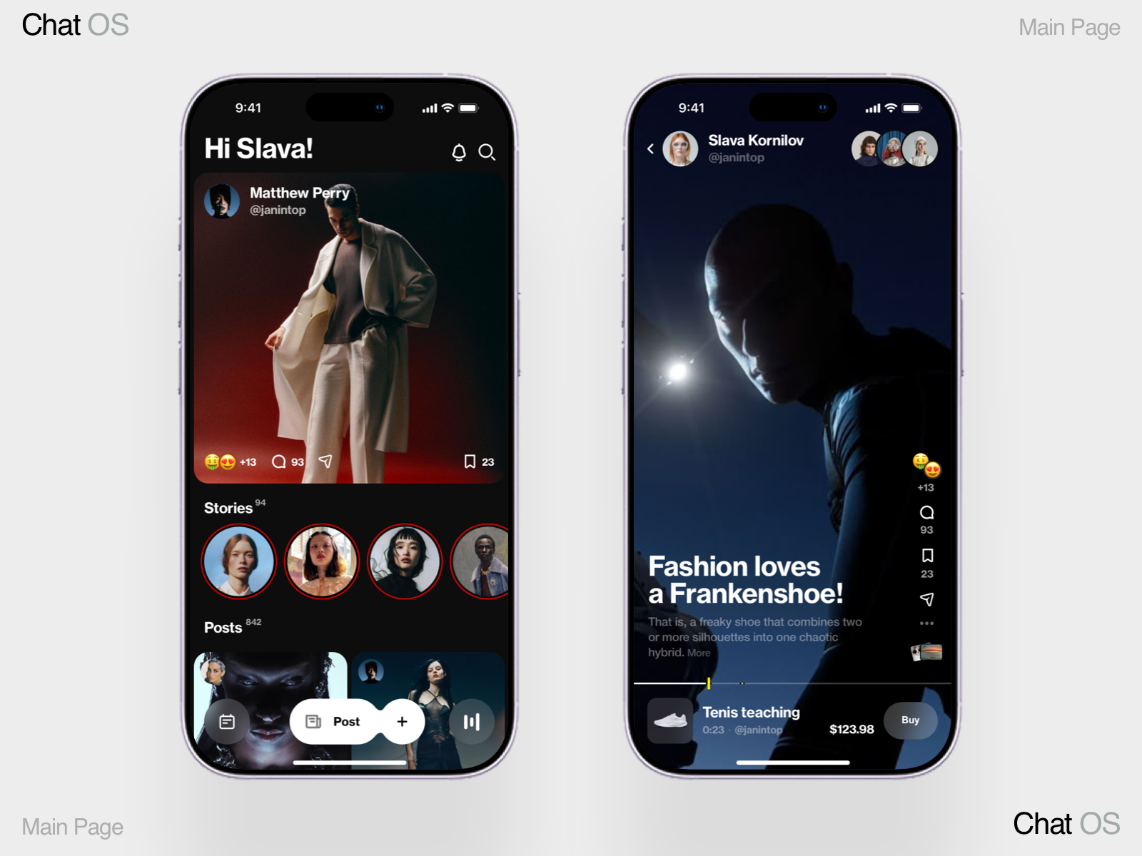 Chat OS dashboard data design homepage interface ios iphone mobile news os social