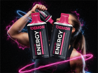 Demon Logo and Visual Design brand branding demon design devil energy gels graphic design inspiration logo modern poster sports strong trend vector