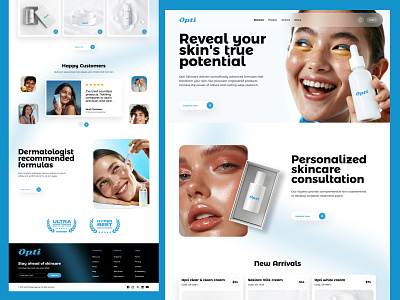 Skincare website - web design - landing page - Minimalist clean website dribbble e commerce framer jabel landing page landingpage design minimal minimalist modern professional skincare skincare landing page skincare logo skincare website ui design uiux design web design web ui design