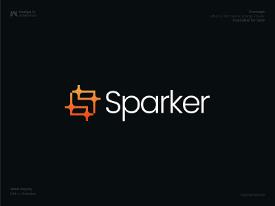 Sparker - Modern Letter S, Star/Spark Logo Design branding business dynamic energy gradient identity letter s logo logo logo design logo designer logo icon marca modern logo power spark logo sparkle star logo symbol timeless unique