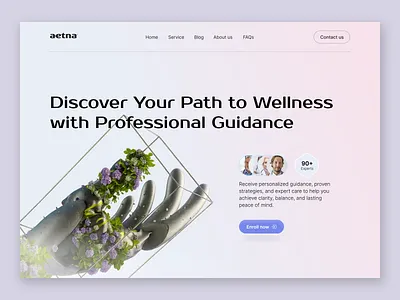 Wellness Platform UI fitness landing page framer health platform holistic care mental health design modern ui personalized care therapy website ux web design web development webflow wellness ui wellness website wordpress
