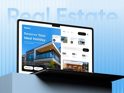 Real Estate Website UI Design booking website business website company website corporate website financial website fintech website investment website landing page luxury real estate luxury website modern website professional website real estate real estate developer real estate website design rent website ui ui design ux design web design
