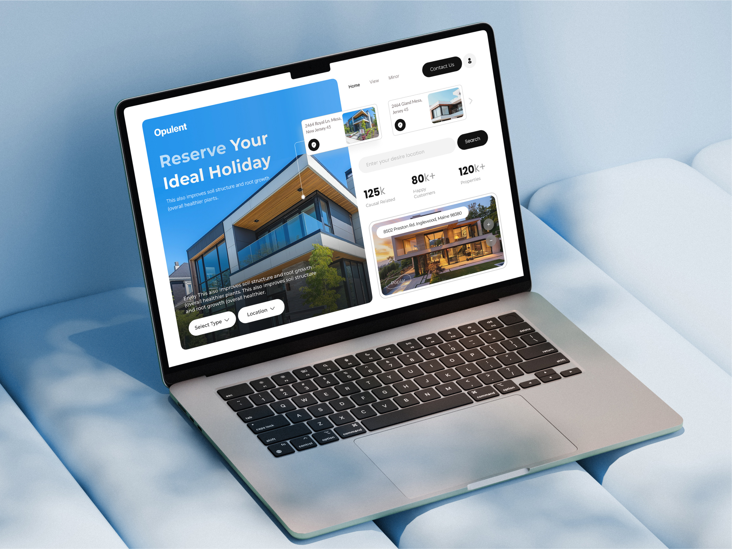 Example of Real Estate Website Design 