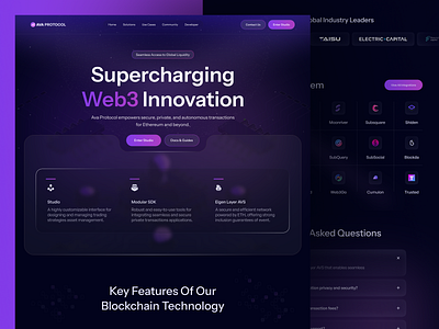 Ava Protocol — AI-Native Web3 Automation Landing Page ai ai landing page ai website aiin web3 automation automation website crypto landing page landing page web design web3 website
