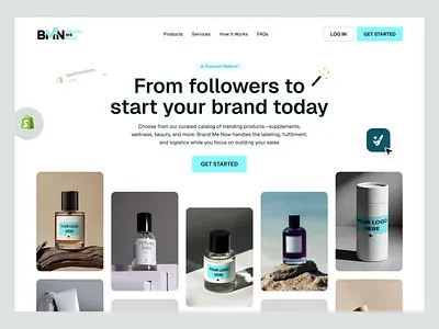 Brand Me Now - Website for AI-powered Brand ai platform ai ux ai website b2b web design b2b website branding ecommerce graphic design homepage landing page logo design product design ui design wavespace web design web designer web interface web page ui web ui website design