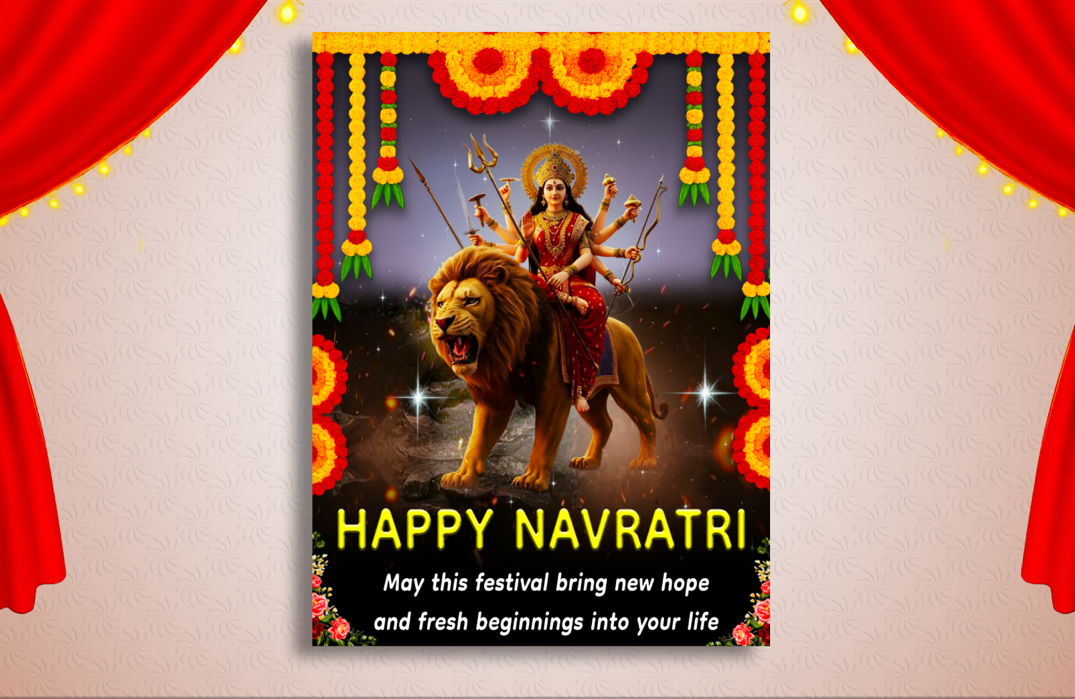 Navratri Festival - Poster Design blessings celebrations durgapuja festivalofindia festivemood garbanights graphicdesign mandlimagic navratri2025 navratriceremony navratrifestival navratrispecial navratrivibes posterdesign prayers