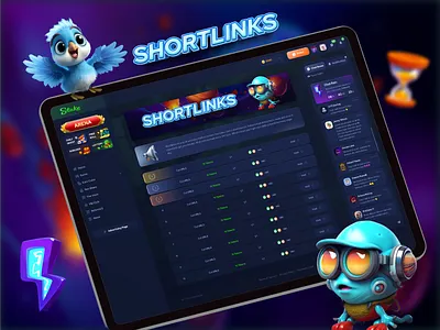 Gambling Shortlinks Dashboard UI admin panel backoffice casino casino website creativedashboard dashboarddesign futuristicui gambling gambling dashboard shortlinks webappdesign