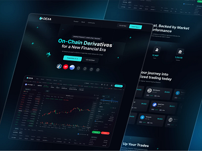 A Next-Gen Decentralized Derivatives Trading Platform crypto landing page crypto wallet derivatives trading gambling landing page web design web3 web3 app