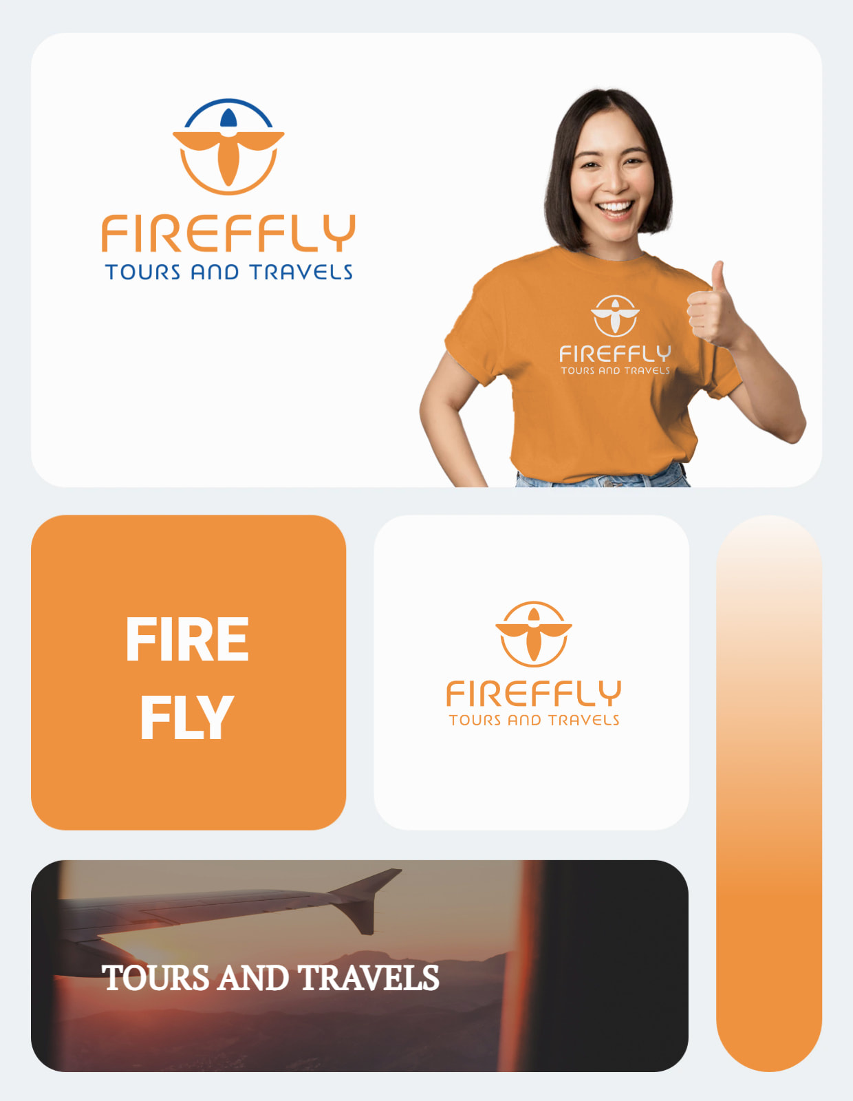 FIREFLY TOURS AND TRAVELS brand guideline brand identity design brand logo branding design fire fly firefly firefly logo firefly travel graphic design logo logos mockup tours and travels travel agency travel agency logo travel logo travel logos