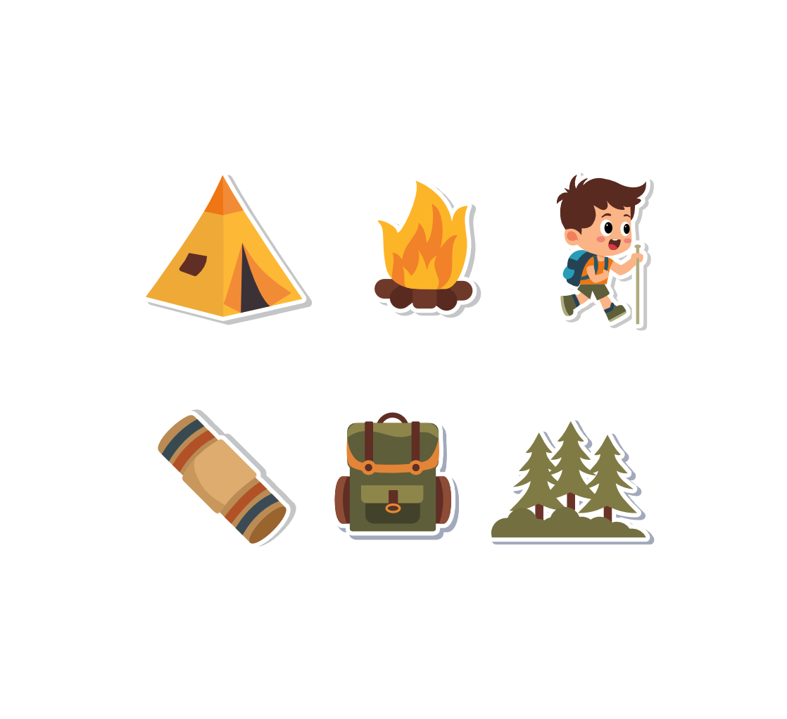Camping camping graphic design icon illustration sticker