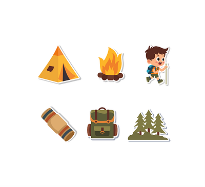 Camping camping graphic design icon illustration sticker