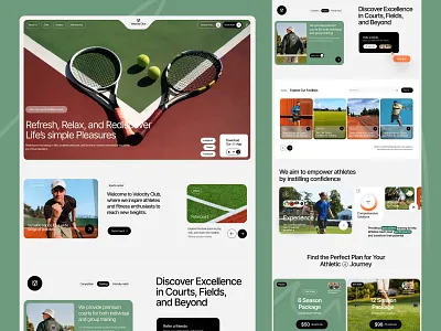 Tennis Website Design – Modern UI/UX coach golf landing page play ground sports booking platform sports website sports website design tennis tennis academy website tennis club tennis club website design tennis coaching tennis training landing page uiux web design website
