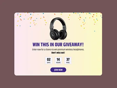 Challenge #097 - Giveaway graphic design ui