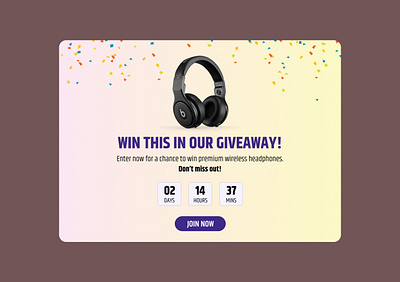 Challenge #097 - Giveaway graphic design ui