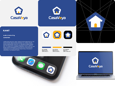 CasaVoya Logo branding business house house rental logo logos modern simple