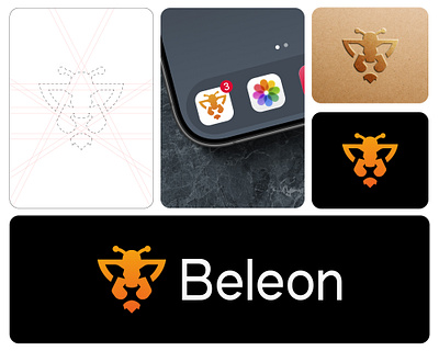 Bee + Lion logo unused for sale bee logo black branding creative fly graphic design hybrid logo icon illustration joy lion logo logo minimalist modern orange premium strong vector vector art wild