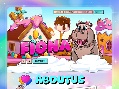 Fiona Meme Coin Website landing page meme meme coin meme coin website web design webdesign