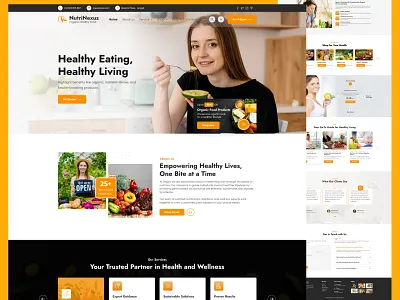 Nutrition Health Coaches Landing Page 3d adventure design animation banking app design branding design designer graphic design health health choch illustration landing page logo mockup motion graphics nutrition ui uiux design web designe website