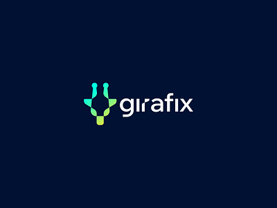 Girafix logo ai b2b brand branding design elegant giraffe graphic design logo logo design logo designer logodesign logodesigner logotype minimalism modern saas tech web3