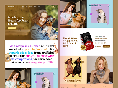 Pet Care Pet Food Ecommerce Website Design – UI/UX Concept animal care website animals animation colorful modern website conversion focus design landing page online pet food pet adoption website pet care app pet care website pet food branding pet food shopping pet food store pet lovers pet nutrition responsive design shopify veterinary website webflow wordpress