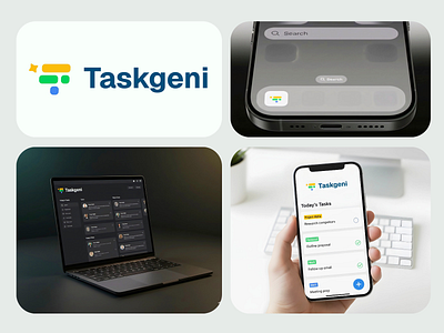 Visual Identity For Taskgeni ai tool app icon branding branding agency dashboard letter logo logo logo design modern logo plan productivity saas schedule software sparkle t logo task management typography visual identity workflow