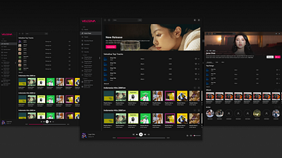 Velodiva Web Player app design ui ux web website