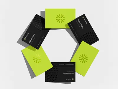 Business Card - Nexaura 3pl b2b black brand identity branding business cards logistics manufacturing mockup neon green nfc pattern supply symbol logo warehouse