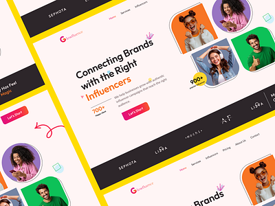 Glowfluence – Influencer Marketing Website Design