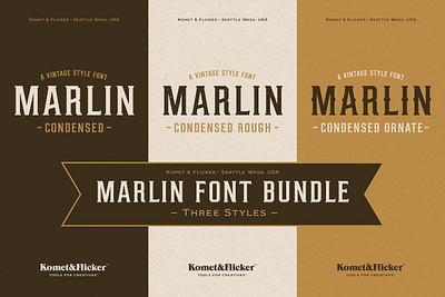 MARLIN - Vintage Font Bundle bold font bundle bundle font headline font industrial font marlin vintage font bundle retro font rough font rough texture serif font typeface font vintage font western font