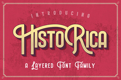Historica Typeface 3d extrude branding carnival custom font font graphic design historica typeface history layered font logo motion graphics retro shadow sans serif typeface vintage font