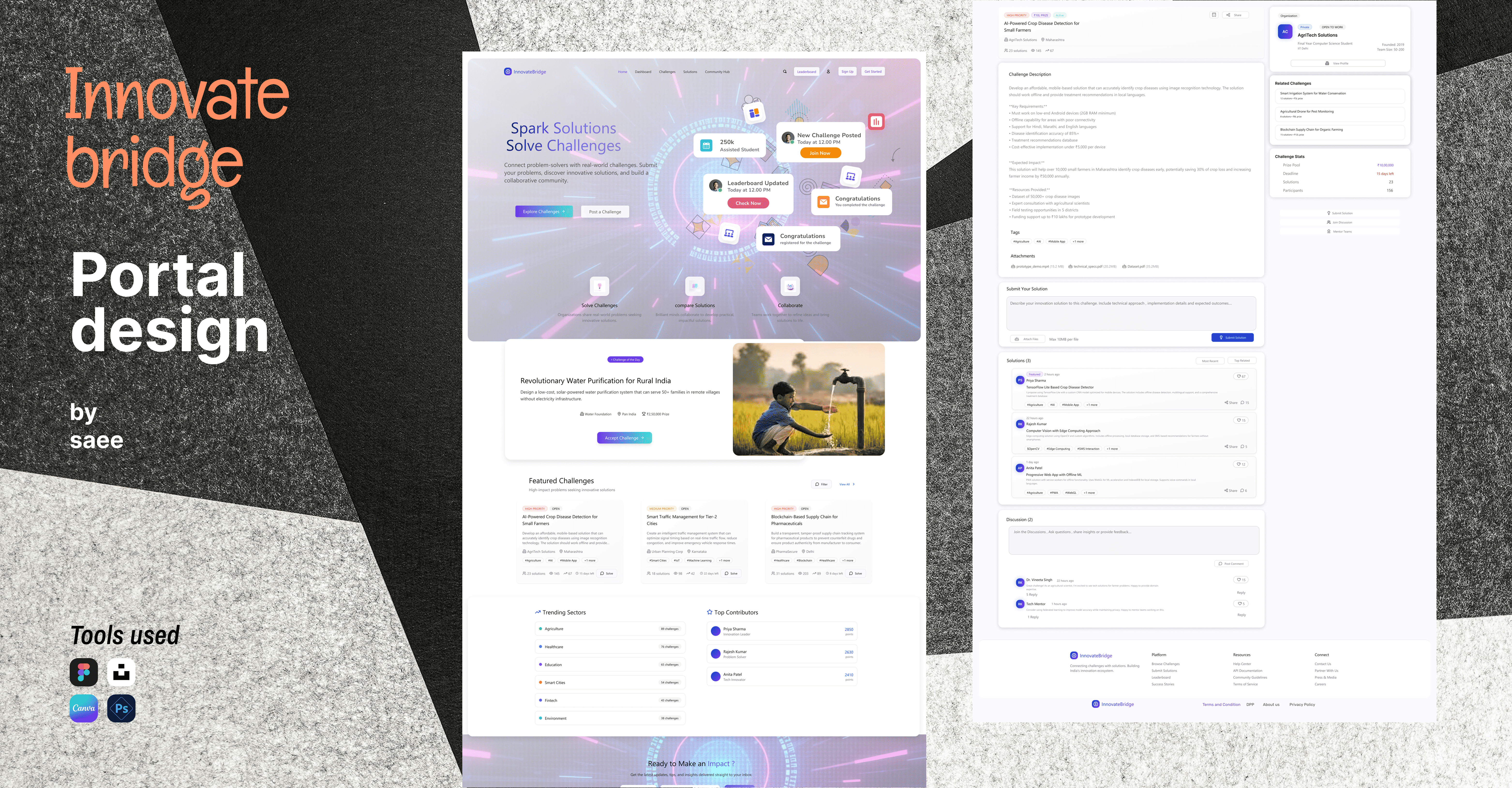 Innovate Bridge - landing page - Minimalist branding graphic design ui