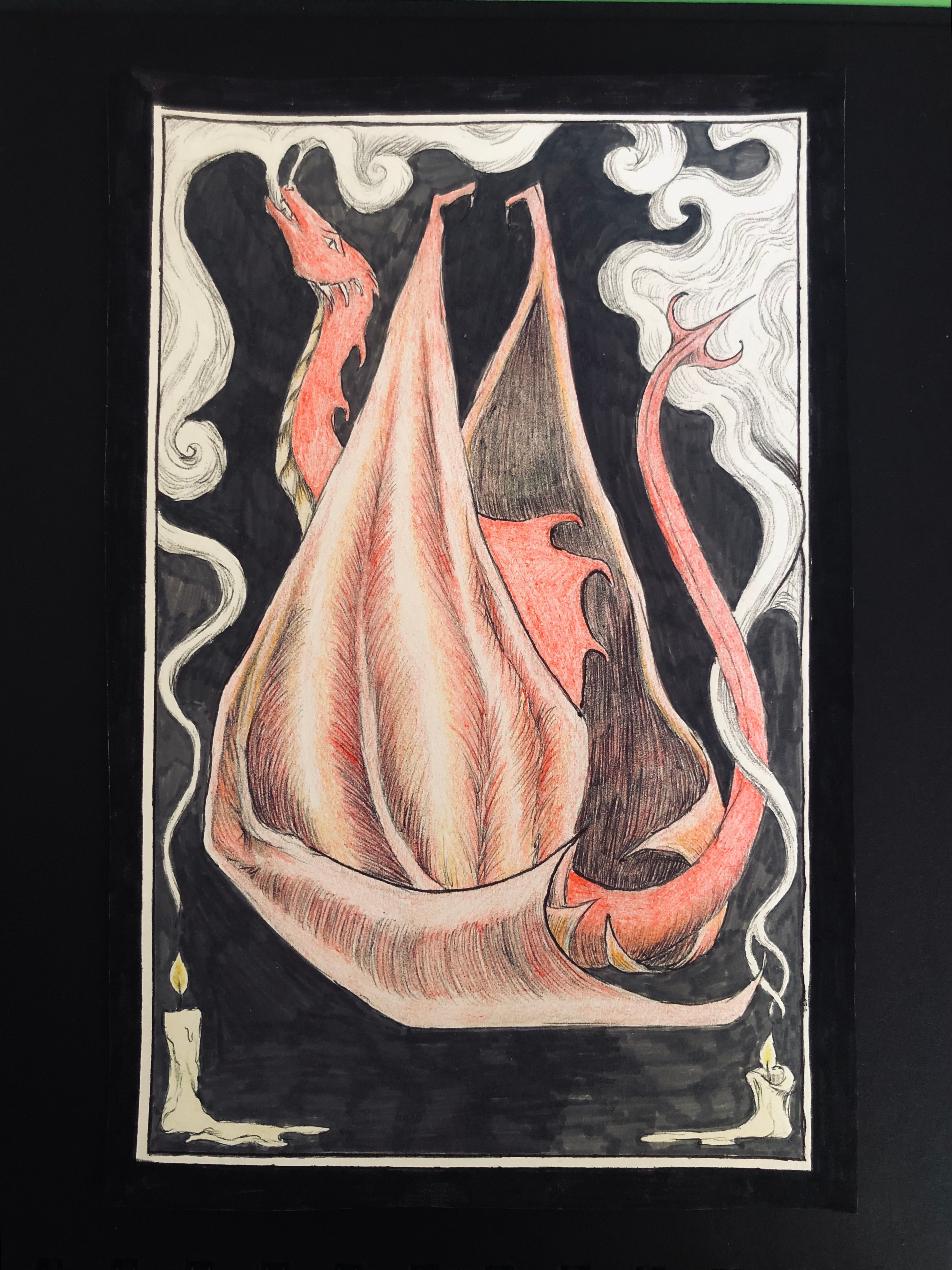 Pen and pencil drawings dragons fantasy