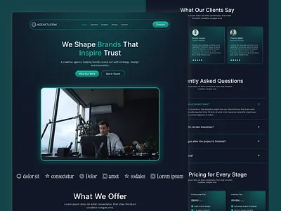 Creative Agency Home Page Design agency website figma landing page ui user experience design user interface design ux