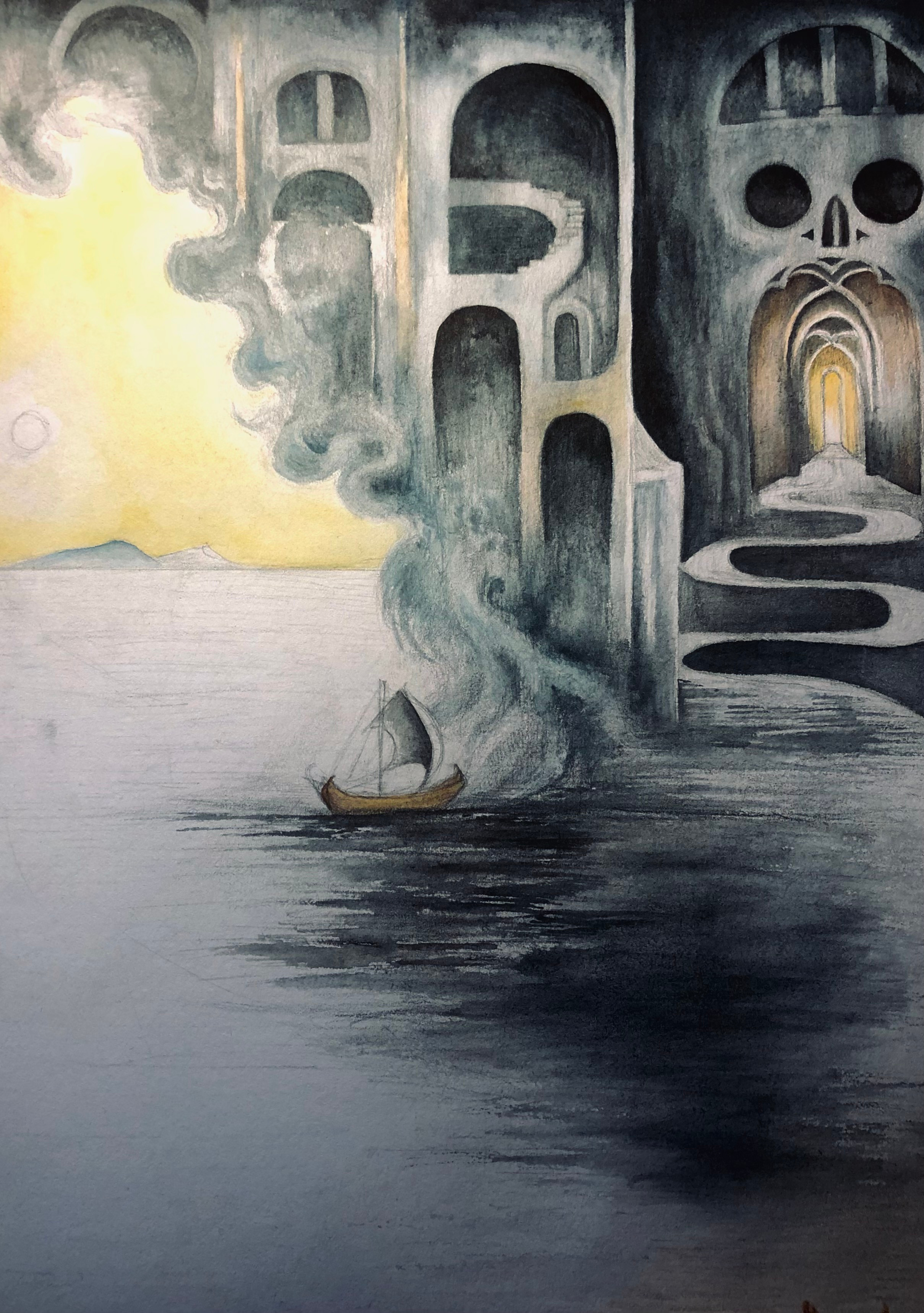 Dream depiction dream inspired fantasy illustration watercolour