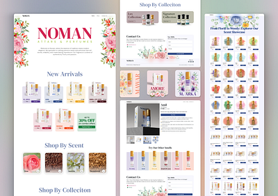 Elegant E-commerce Experience Design & Development app attar branding design desktop ecommerce frontend illustration landing page luxuryecom nextjs perfumestore scents ui uiux upwork ux webdesign webdevelopment