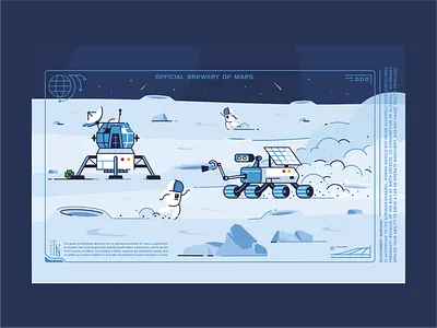 Starbase beer astronaut branding craft beer design explore graphic design icon icon set illustration ipa label logo mission moon rock rower sonda space vector