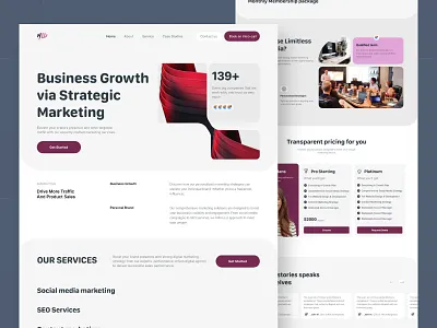 Marketing agency website agency agency webiste creative agency digital agency home page uiux uiuxdesign web design website