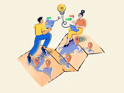 Eonix Illustration - Global Strategy and Idea Generation app branding design graphic design header illustration landing logo ui vector