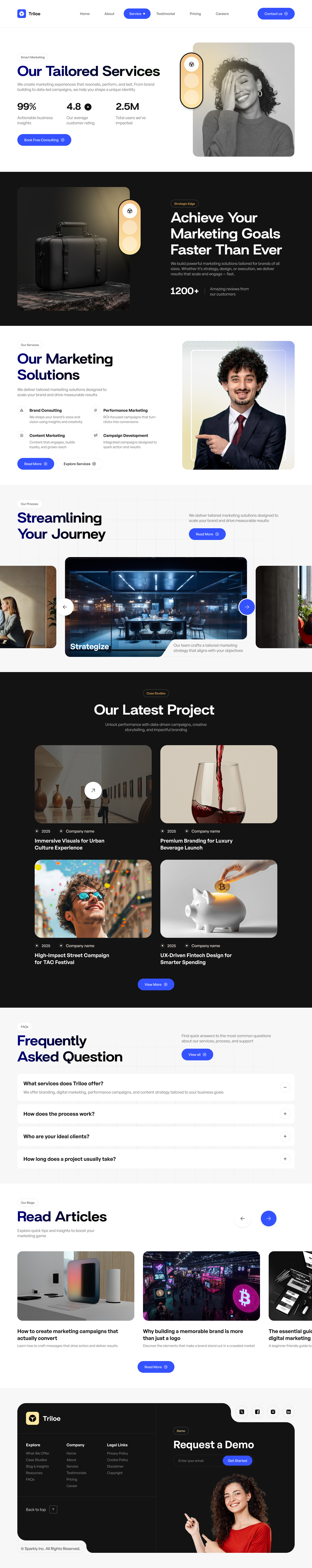 Creative Marketing Agency Website UI/UX + Development user experience optimization