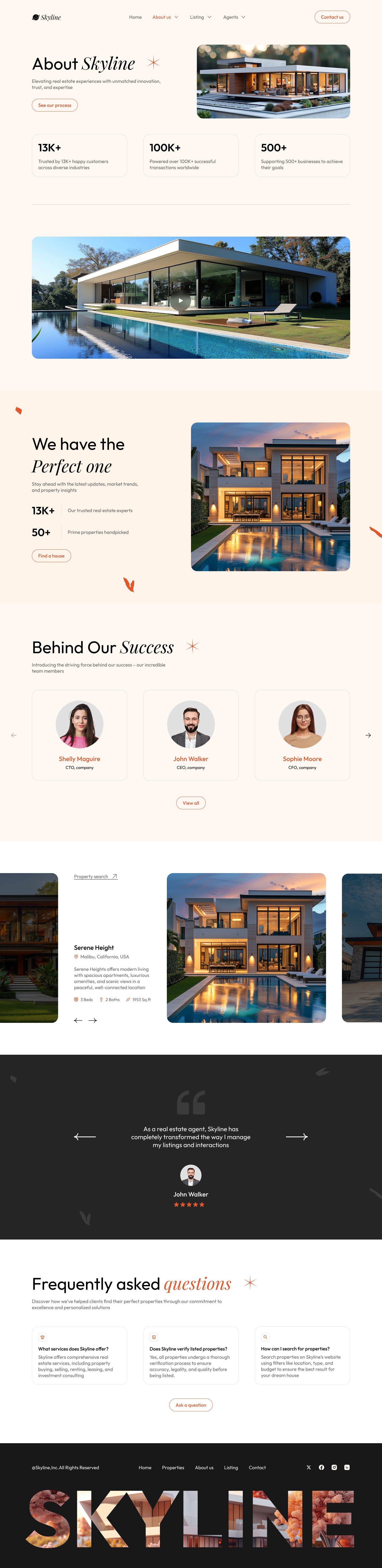 Modern Real Estate Website UI/UX + Development user experience optimization