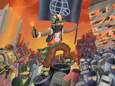 "Koa City" (music video extract) animation art branding character color pencil cover curfew design draw dream hiphop illustration motion motion graphics music music video scene water ink